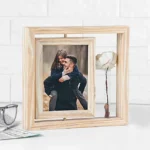 Personalized Minimalist Wooden Rotating Photo Frame - Image 2